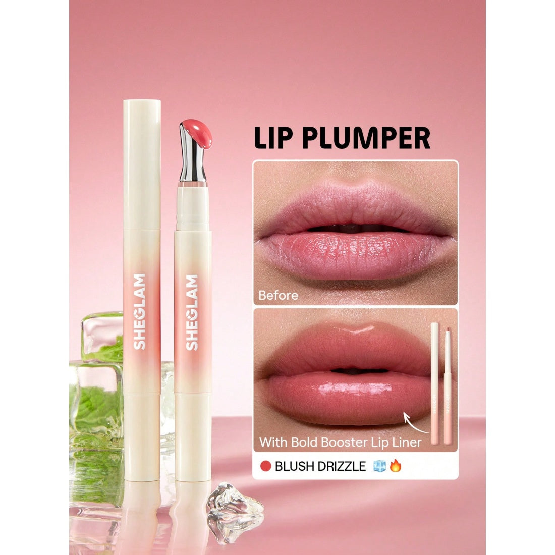 SHEGLAM Bold Booster Lip Plumper-112 Blush Drizzle