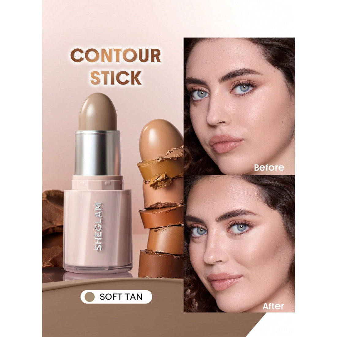 SHEGLAM Buttery Buff Contour & Bronzer Stick-Soft Tan