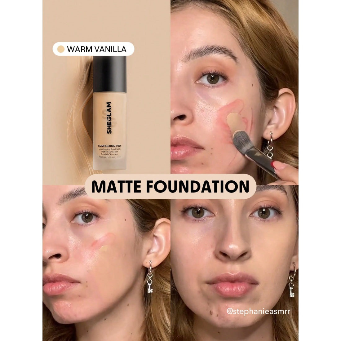 SHEGLAM Complexion Pro Long Lasting Breathable Matte Foundation-Warm Vanilla