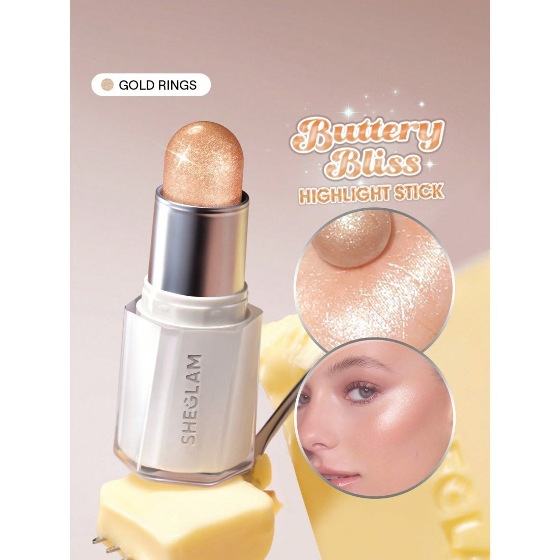 SHEGLAM Buttery Bling Highlight Stick-Gold Rings
