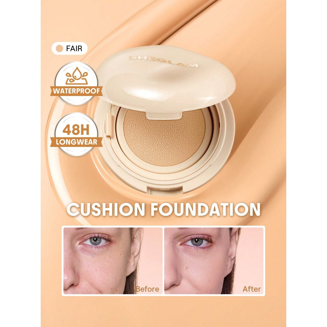 SHEGLAM Lock & Go Long-Lasting Cushion Foundation-Fair