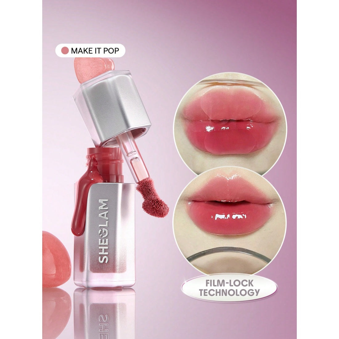 SHEGLAM Glass Lock Air Gloss- 119 Make Lt Pop