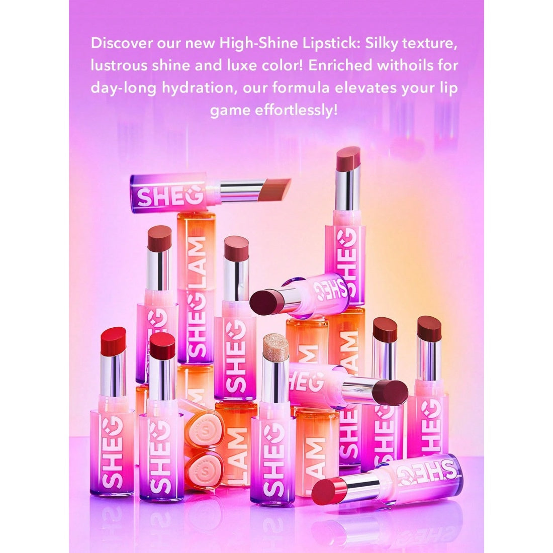 SHEGLAM Mirror Kiss High-Shine Lipstick-666 Own Your Shine