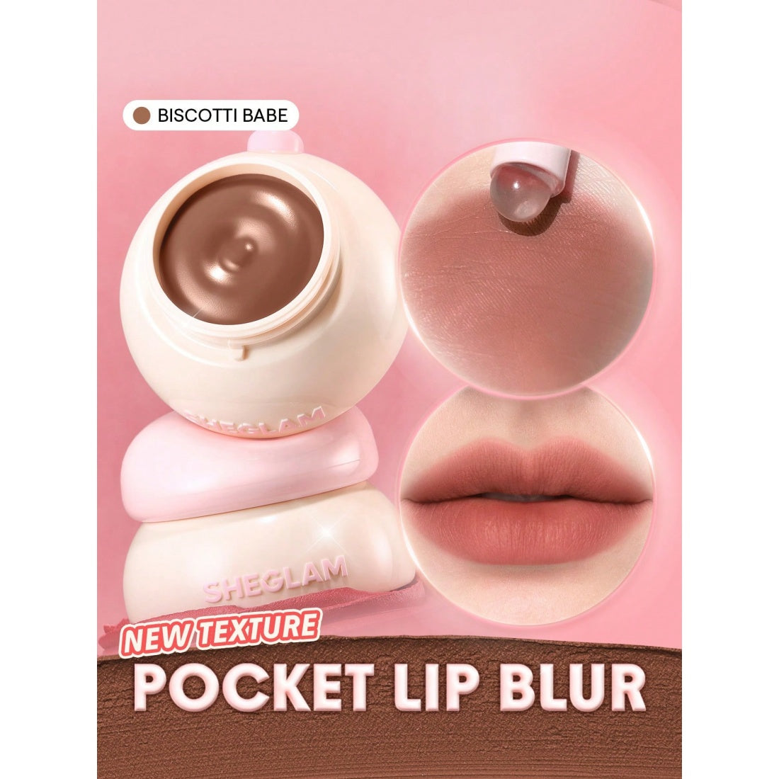 SHEGLAM Bounce Putty Pocket Lip Pot-517 Biscotti Babe