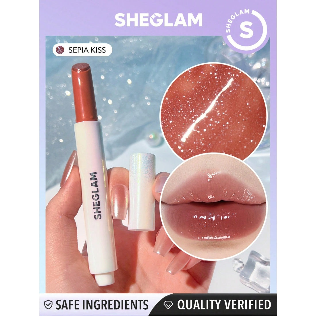 SHEGLAM Pout-Perfect Shimmer Lip Plumper-555 Sepia Kiss
