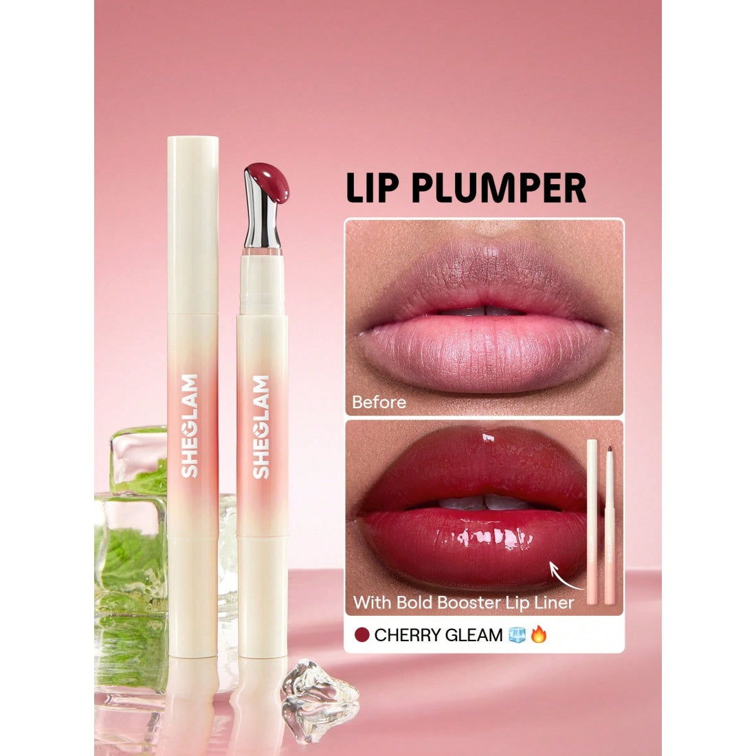 SHEGLAM Bold Booster Lip Plumper-310 Cherry Gleam