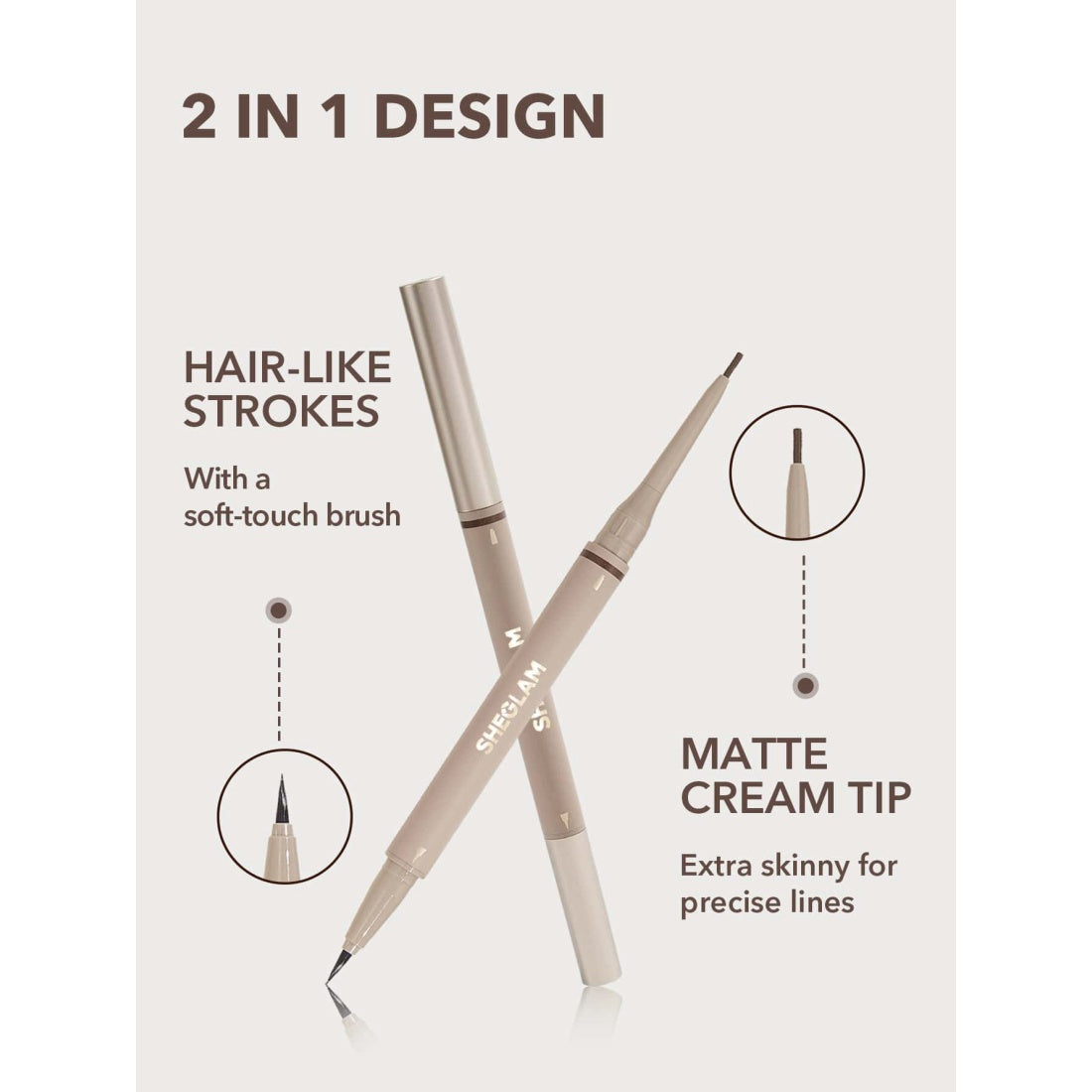 SHEGLAM Brows on Demand 2-in-1 Wenkbrauwpotlood-09 Espresso