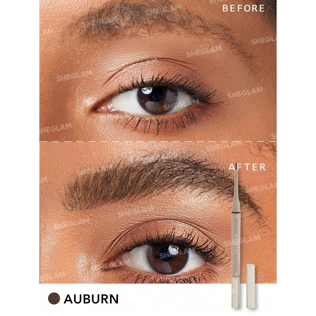 Lápiz de cejas 2 en 1 SHEGLAM Brows on Demand - 06 Auburn