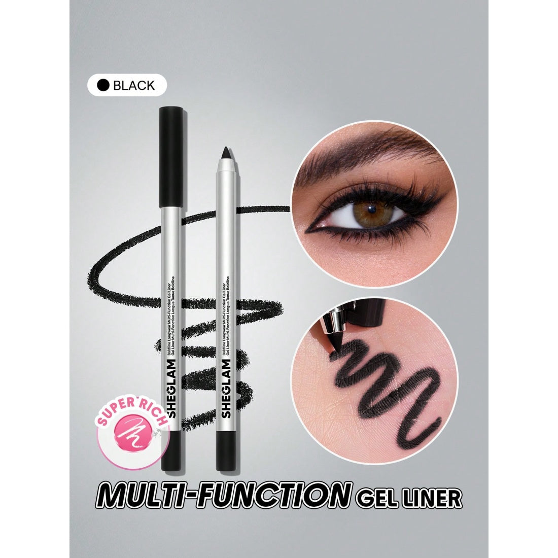 SHEGLAM Boldline Longwear Multi-Function Gel Liner-Black