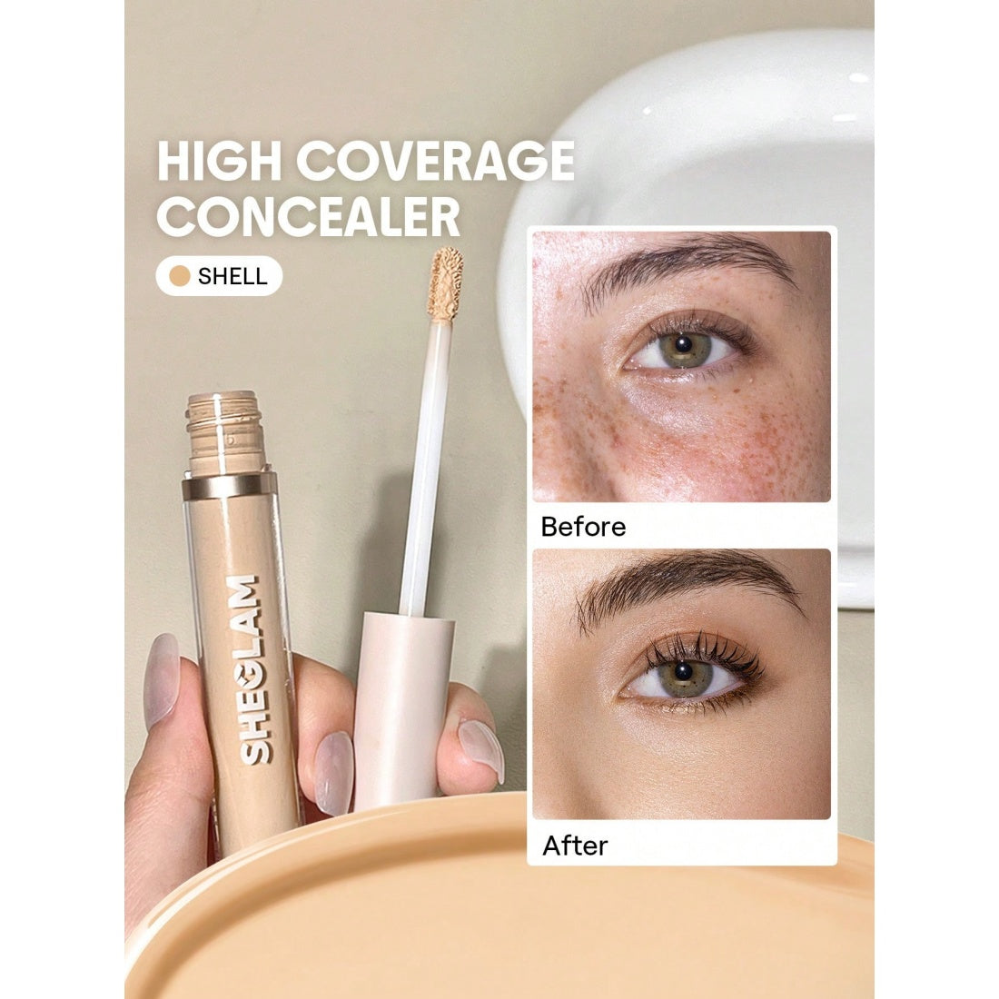 SHEGLAM Like Magic 12HR Full Coverage Concealer-Shell