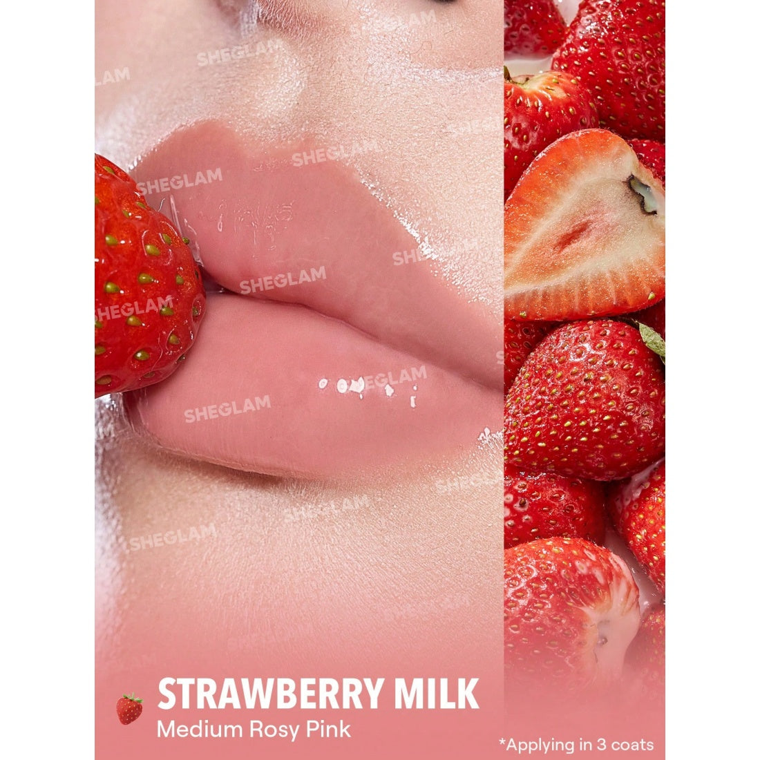 SHEGLAM Crystal Glaze Moisturizing Lip Care-118 Strawberry Milk
