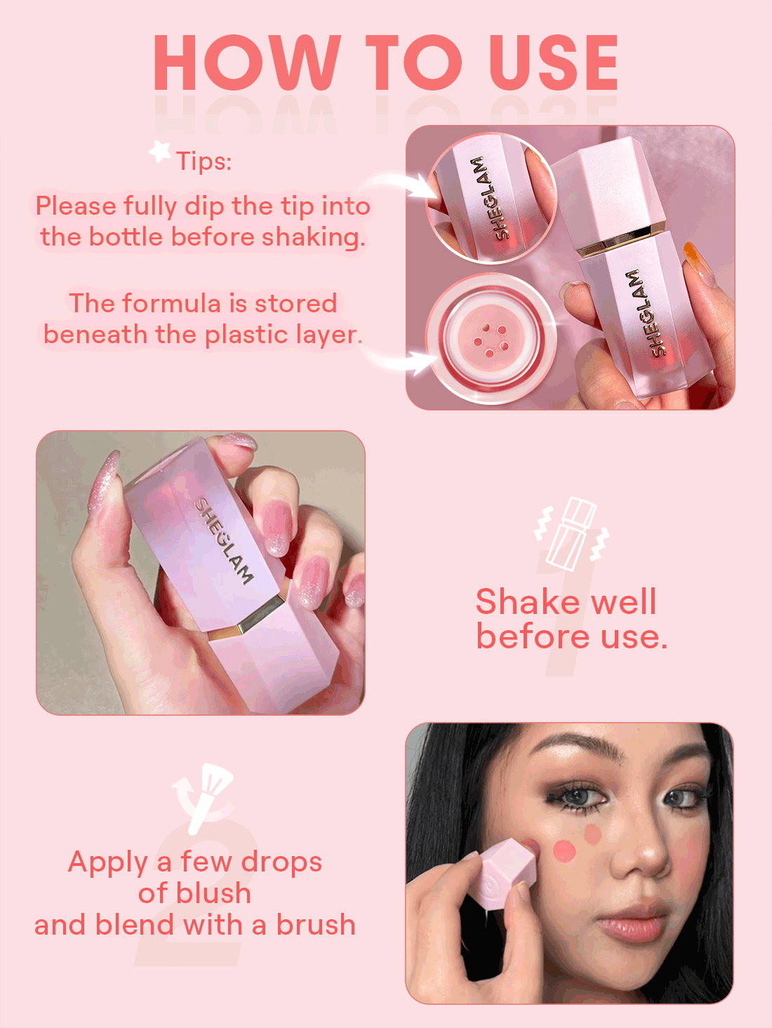 SHEGLAM Color Bloom Liquid Blush-004 Hot Topic