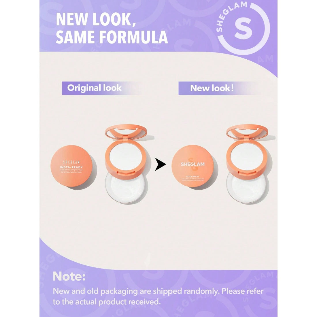 Poudre fixatrice duo visage et contour des yeux SHEGLAM Insta-Ready-00 Translucide