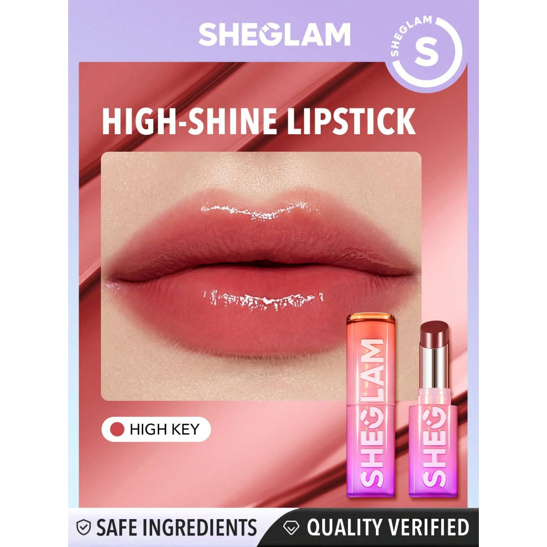 SHEGLAM Mirror Kiss High-Shine Lipstick-111 High Key