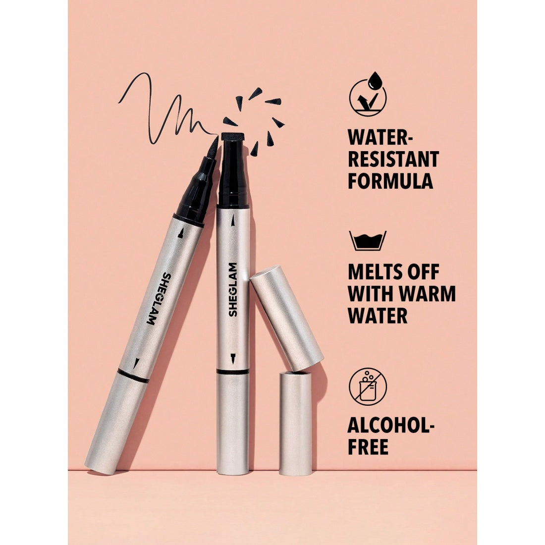 SHEGLAM Wing It Waterproof Liner Duo-Zwart