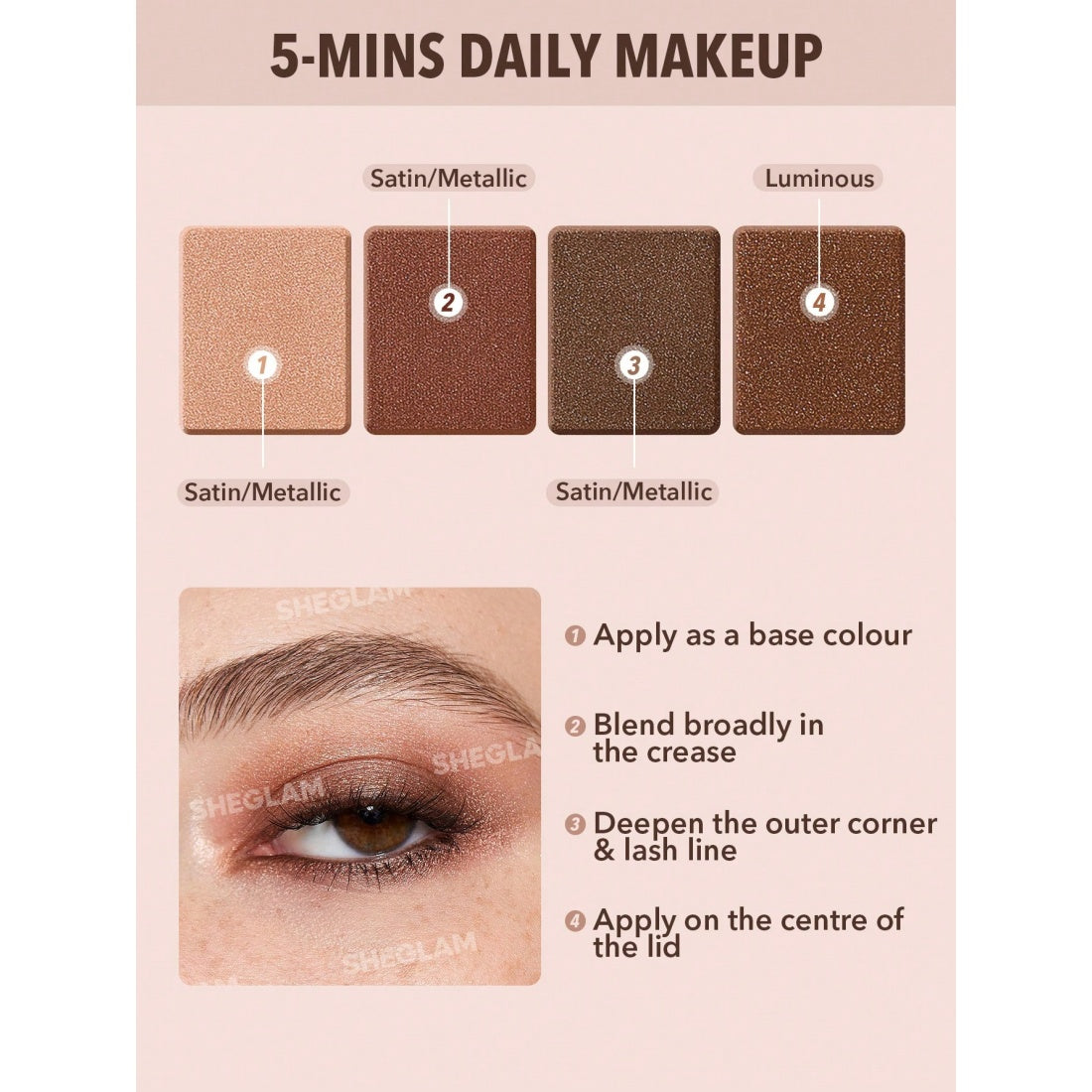 SHEGLAM The Essentials Pocket Oogschaduwpalette-Serendipity