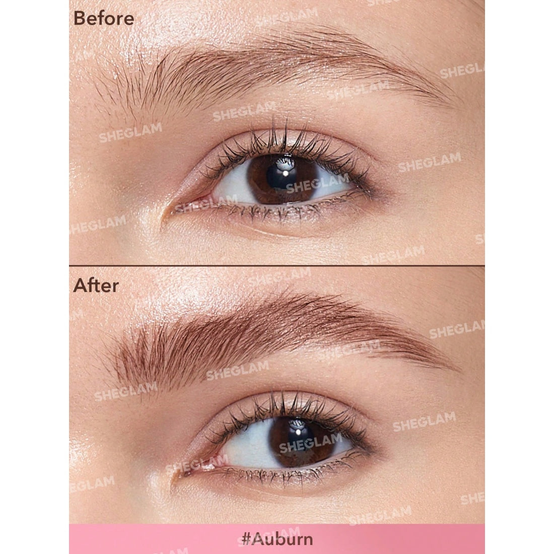 Pinceau biseauté & gel à sourcils Brow-fection de SHEGLAM - 06 Auburn