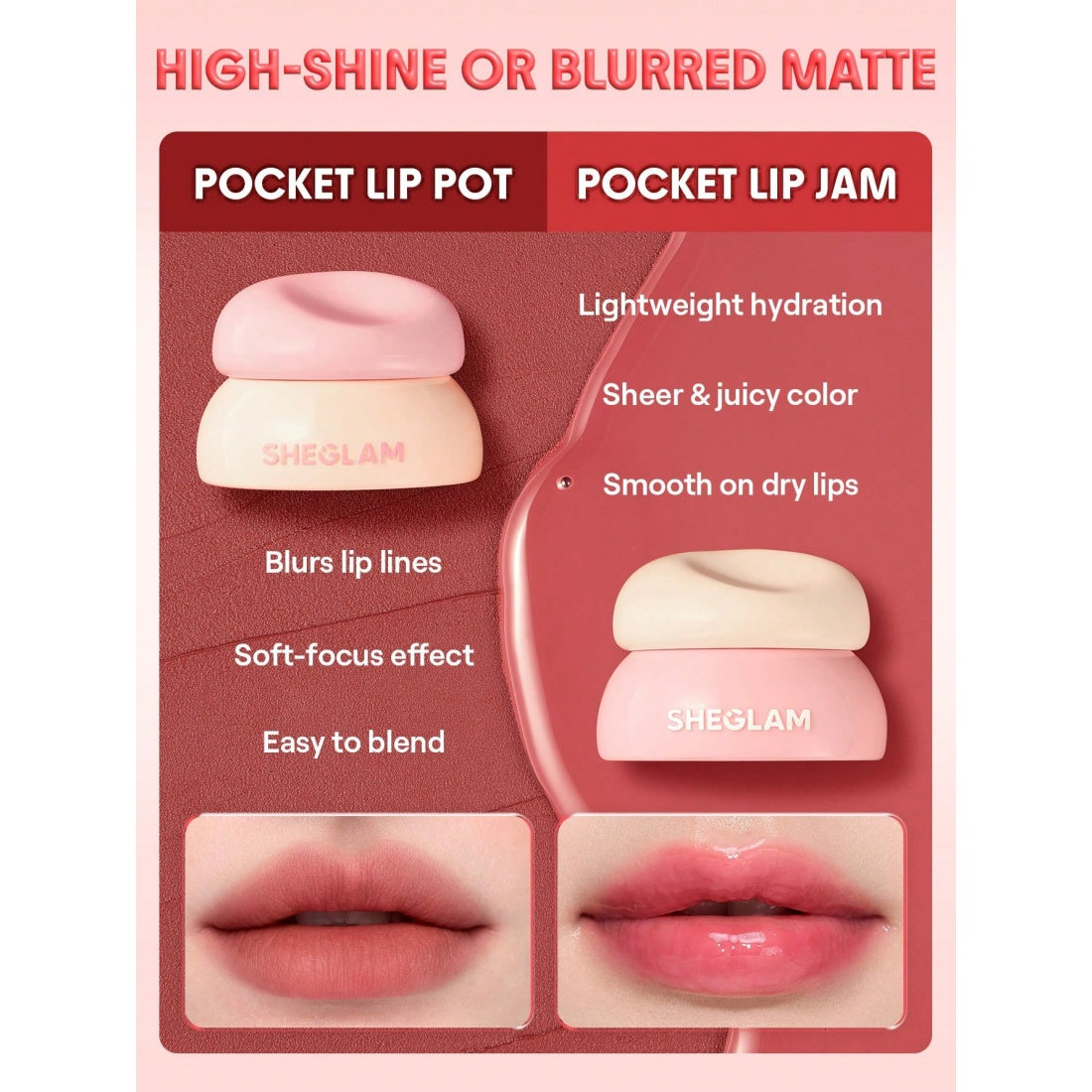 SHEGLAM Baume à lèvres onctueux en pot - 129 Berry Bliss