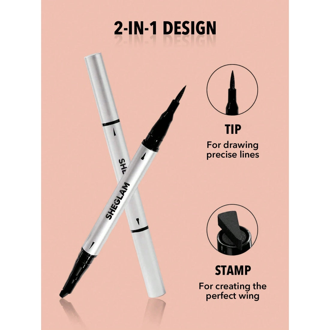 SHEGLAM Wing It Waterproof Liner Duo-Zwart