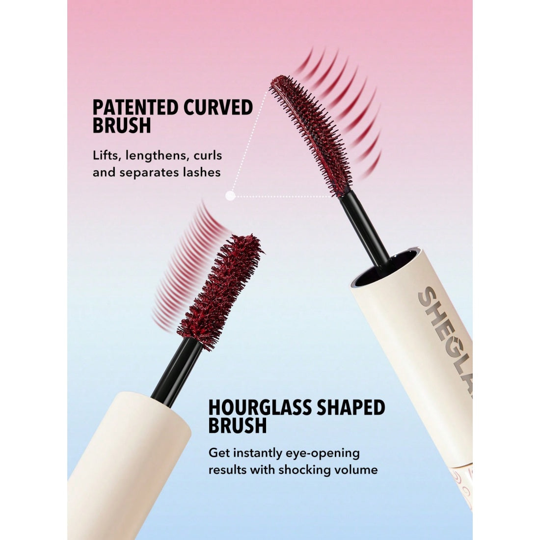 SHEGLAM All-In-One Volume & Length Mascara-Waterproof Burgundy