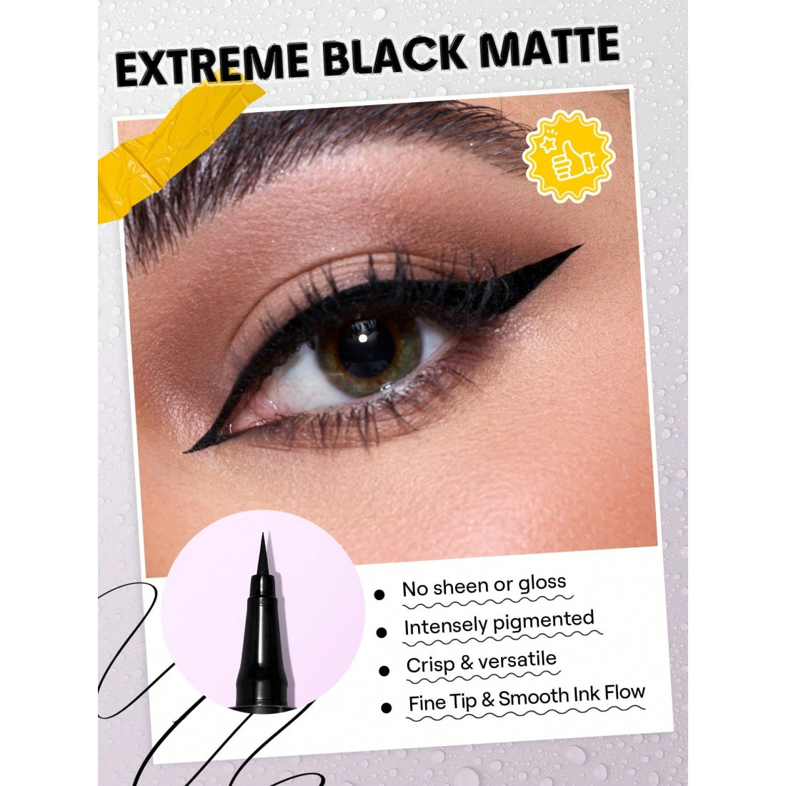 SHEGLAM Oh So Rich Matte Eyeliner-Zwart