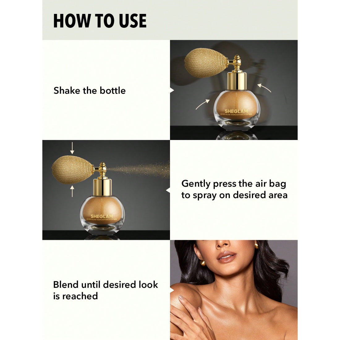 SHEGLAM Go Go Glow Bruma Iluminadora Corporal-02 Frosted Opal