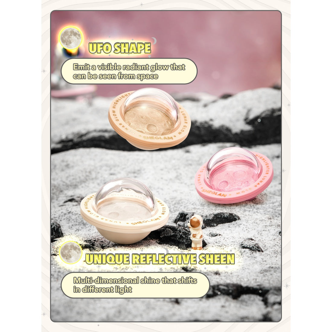 SHEGLAM Lunar Glow Highlighter-01 Vanilla Frost