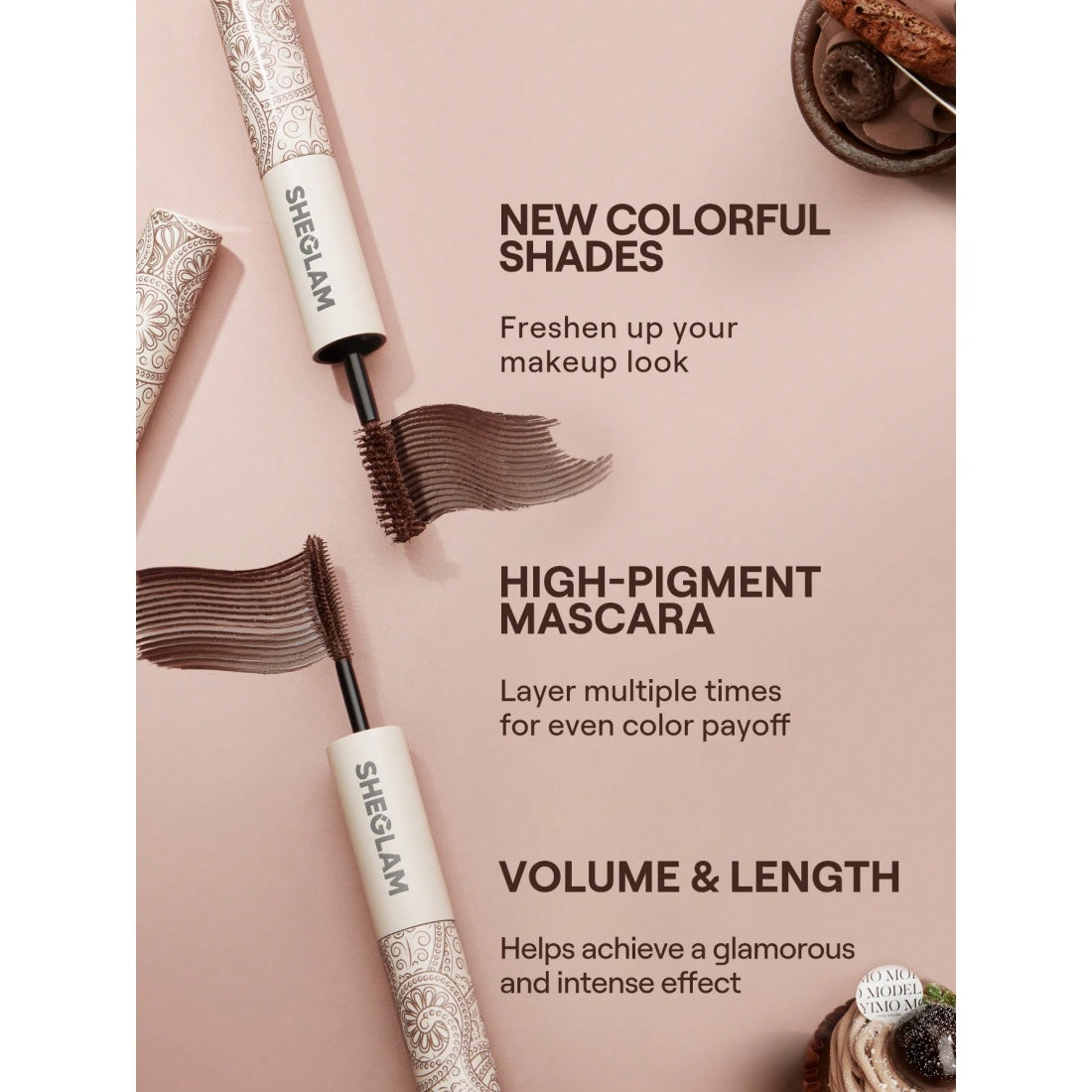 Mascara Volume & Longueur Tout-en-un SHEGLAM-Imperméable Macchiato