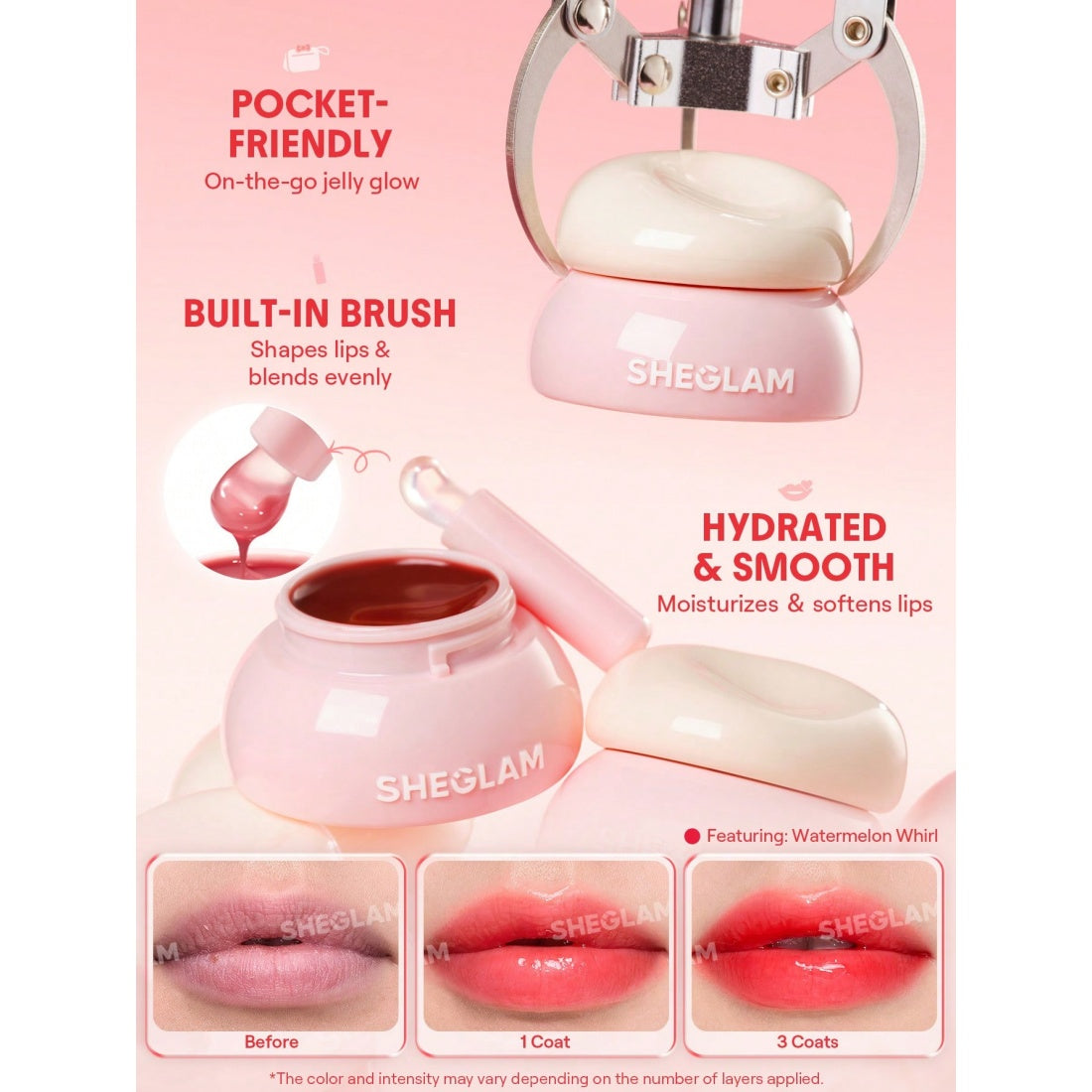 SHEGLAM Hydra Jelly Pocket Lip Jam-621 Sugar Swirl
