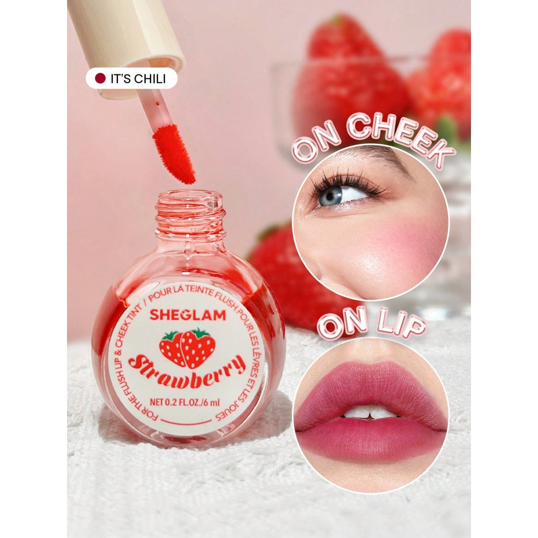 SHEGLAM For the Flush Lip & Cheek Tint-318 It's Chili