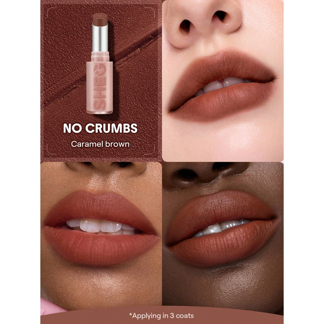 Lápiz labial ligero SHEGLAM Lip Veil Cushion-503 No Crumbs