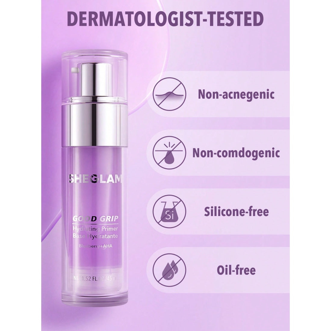 SHEGLAM Good Grip Hydraterende Primer-Bosbes+AHA