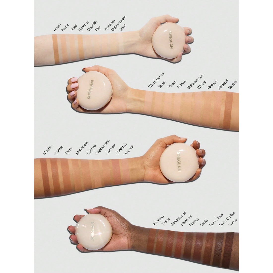 Fond de teint cushion longue tenue SHEGLAM Lock & Go - Honey