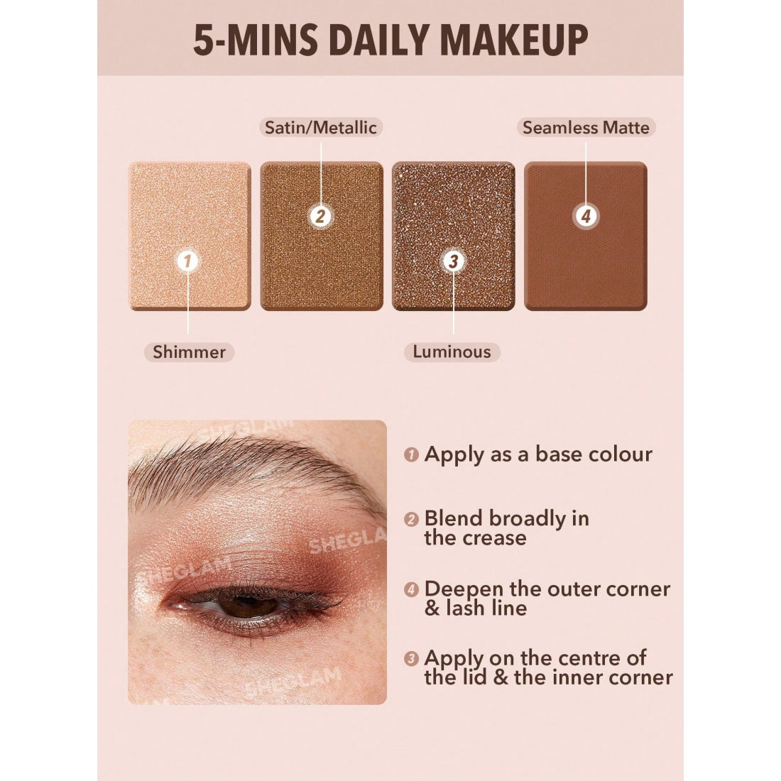 SHEGLAM Paleta de sombras de ojos The Essentials Pocket-Veil