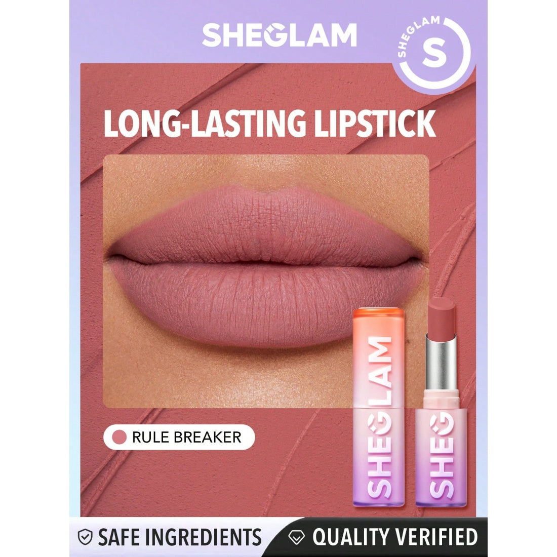 SHEGLAM Dynamatte Boom Langhoudende Matte Lipstick-100 Rule Breaker
