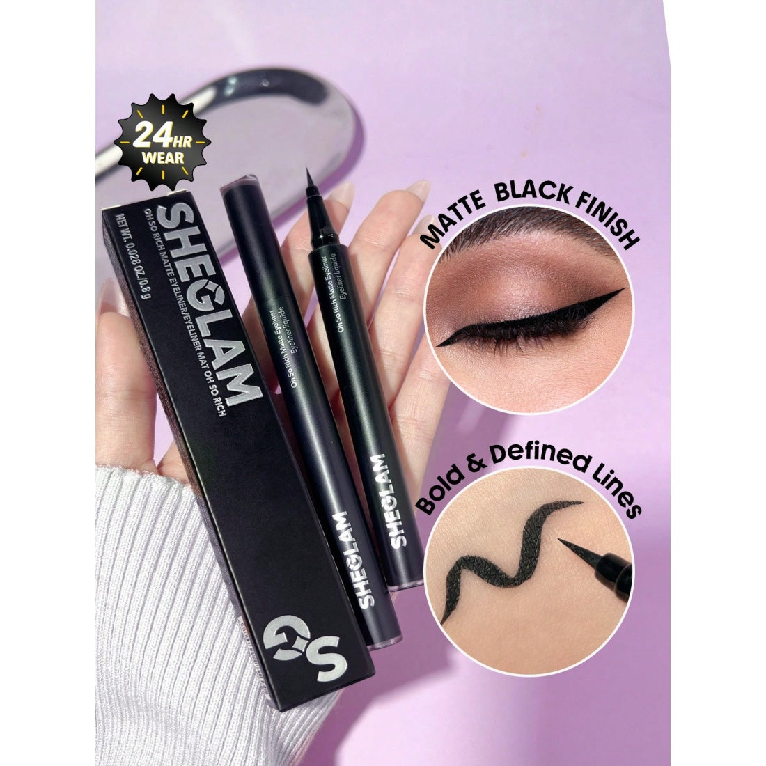 SHEGLAM Oh So Rich Matte Eyeliner-Zwart