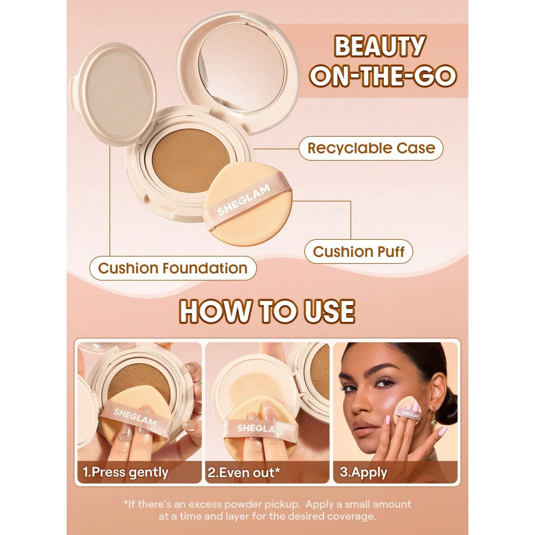 SHEGLAM Lock & Go Long-Lasting Cushion Foundation-Fair