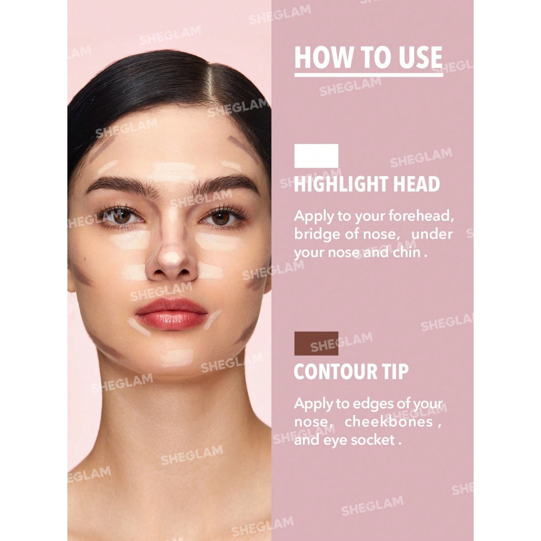 SHEGLAM Fine Line 2-in-1-Nasen-Kontur- und Highlight-Stift – 02 Umber