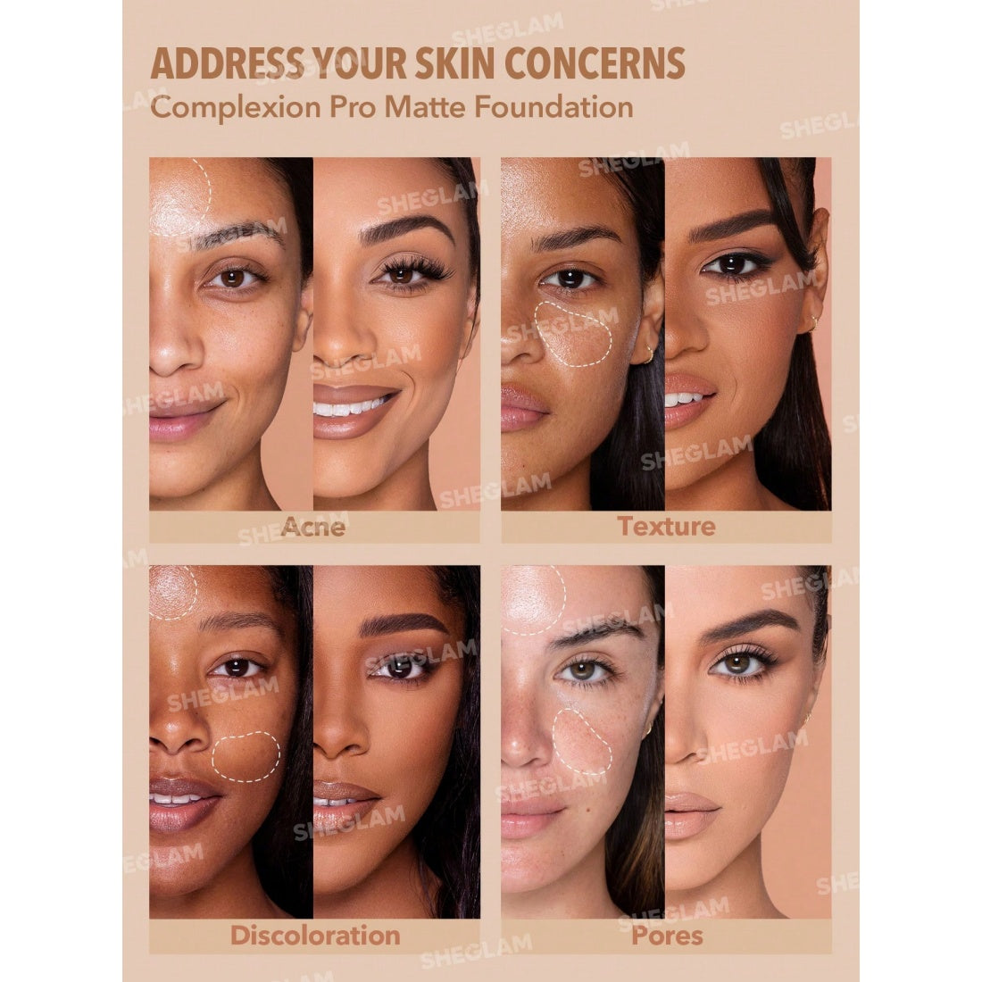SHEGLAM Complexion Pro Long Lasting Breathable Matte Foundation-Warm Vanilla
