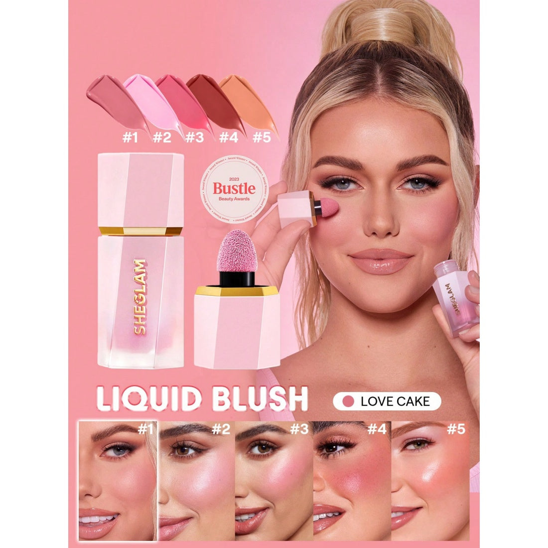 SHEGLAM Color Bloom Liquid Blush-001 Love Cake