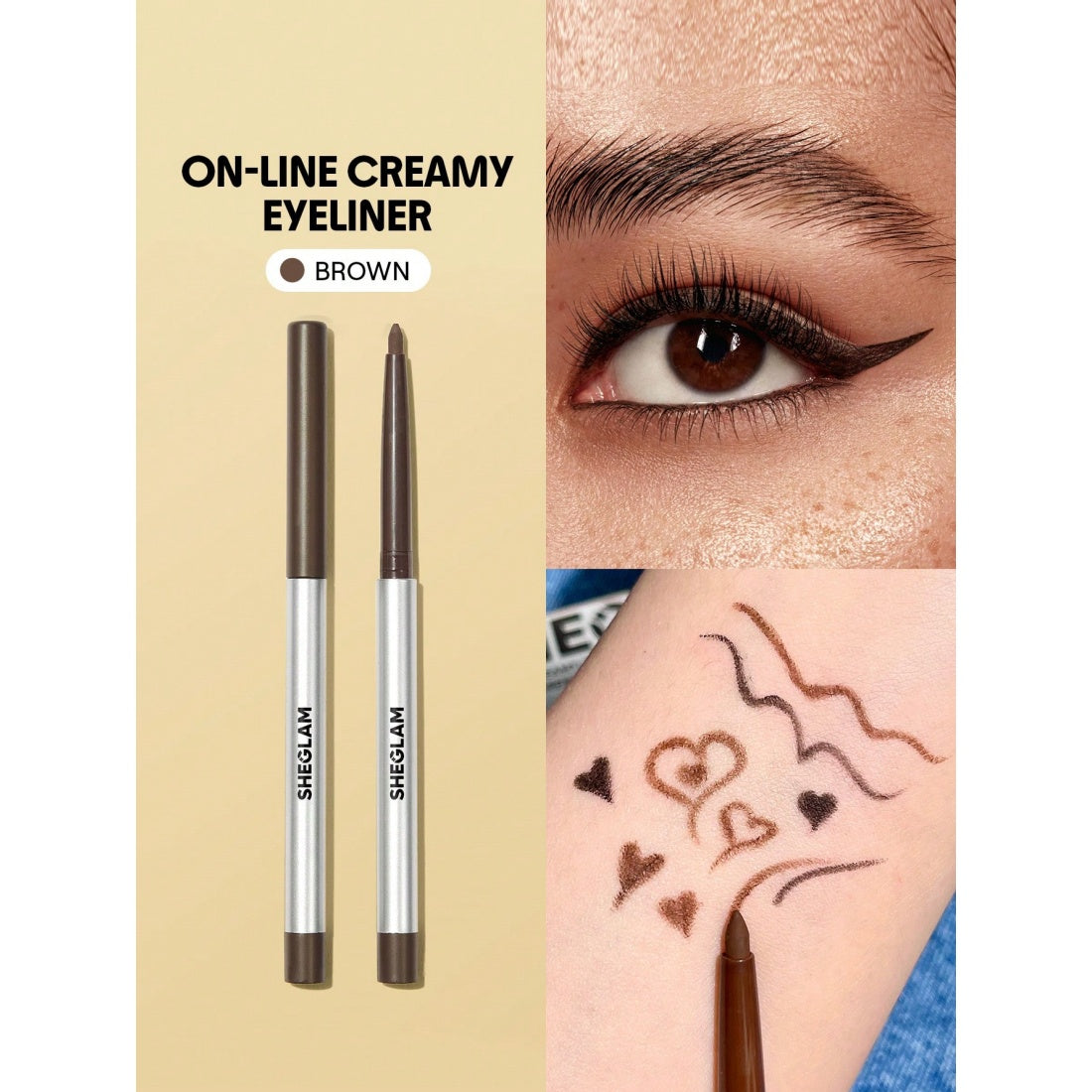 Eyeliner crème en ligne SHEGLAM - Marron
