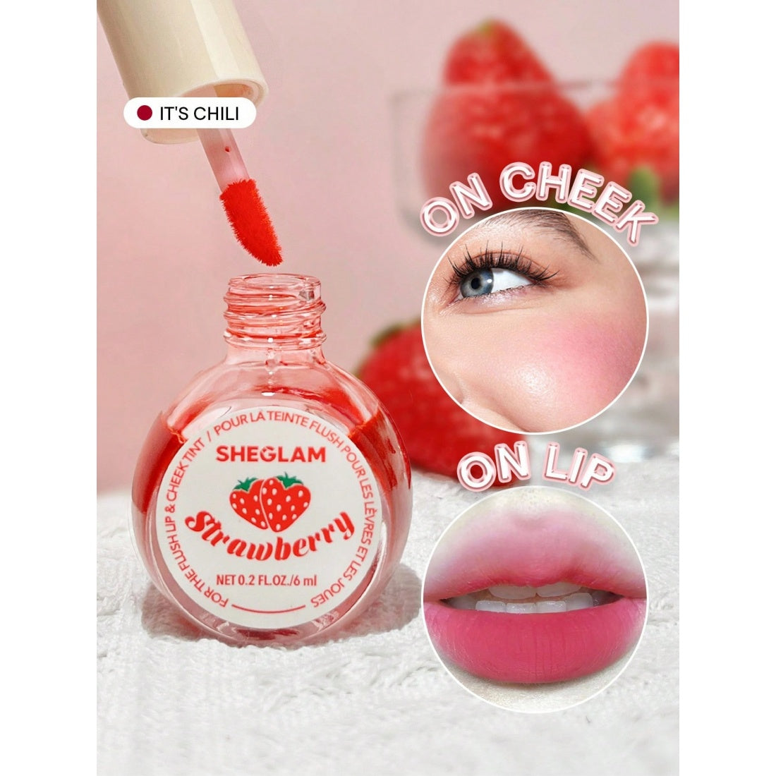 SHEGLAM For the Flush Lip & Cheek Tint-318 It's Chili