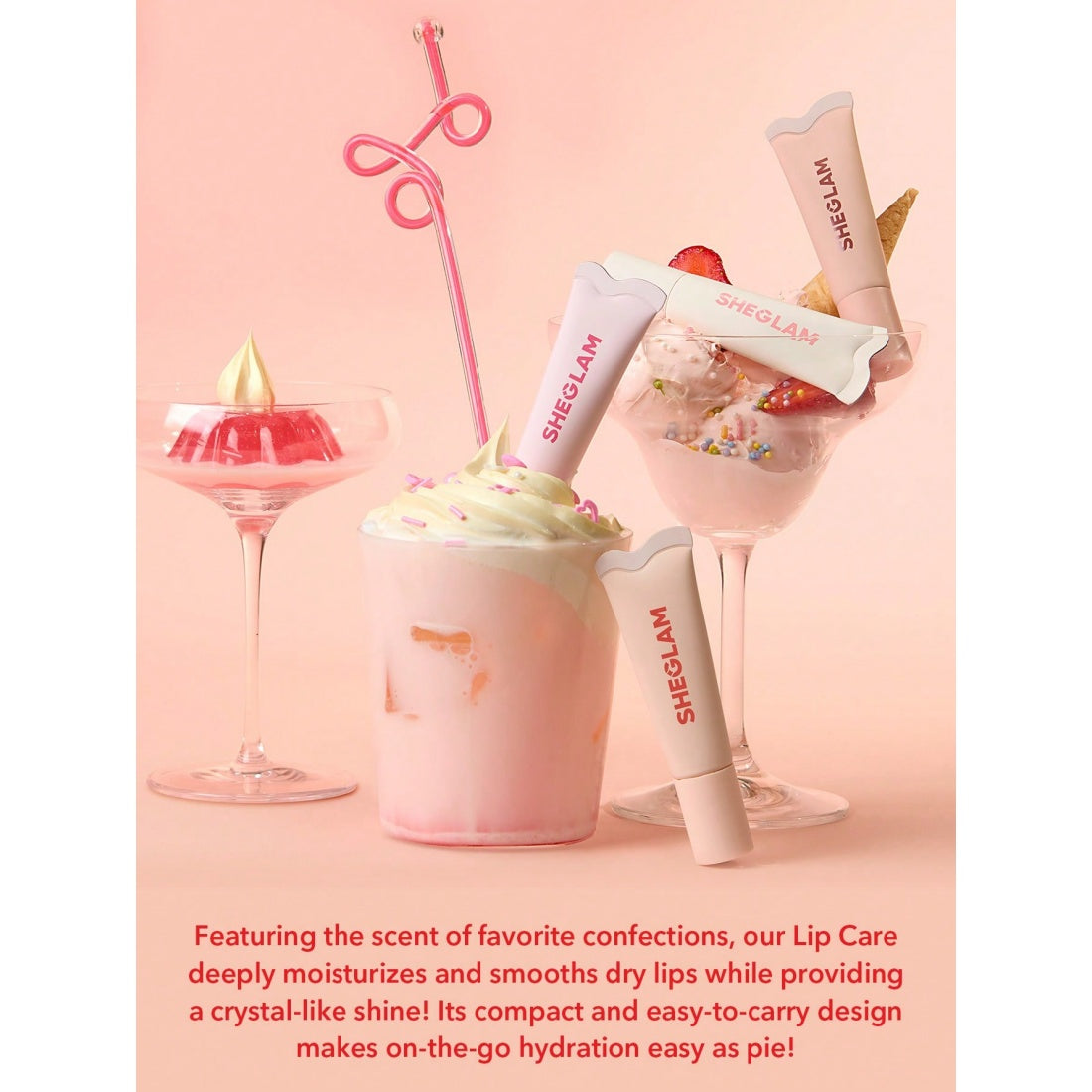 SHEGLAM Crystal Glaze Moisturizing Lip Care-118 Strawberry Milk