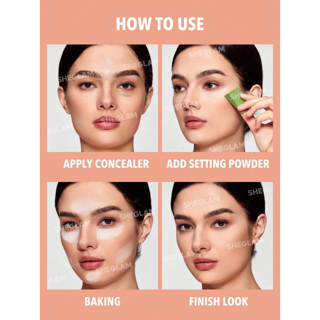 SHEGLAM Insta-Ready Face & Under Eye Setting Powder Duo-11 Bisque