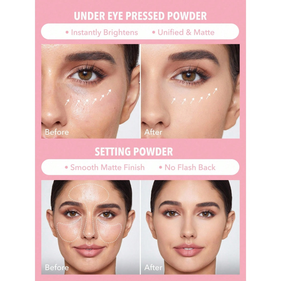 SHEGLAM Insta-Ready Face & Under Eye Setting Powder Duo-01 Bubblegum