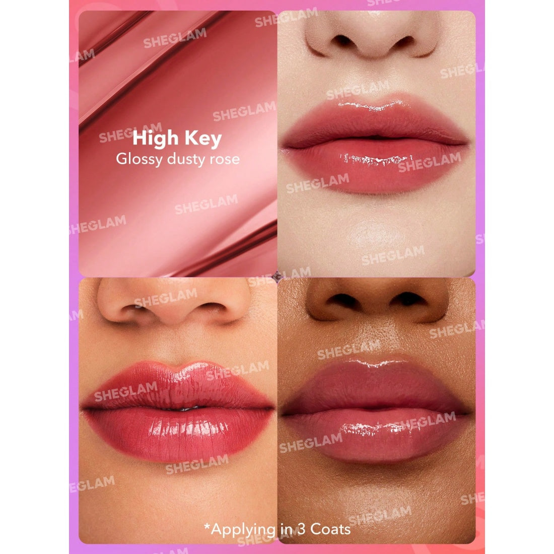 SHEGLAM Mirror Kiss High-Shine Lipstick-111 High Key