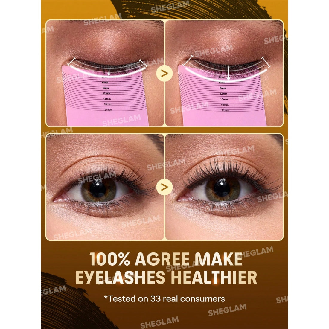 Mascara tout-en-un multi-effets 24k SHEGLAM - Noir waterproof