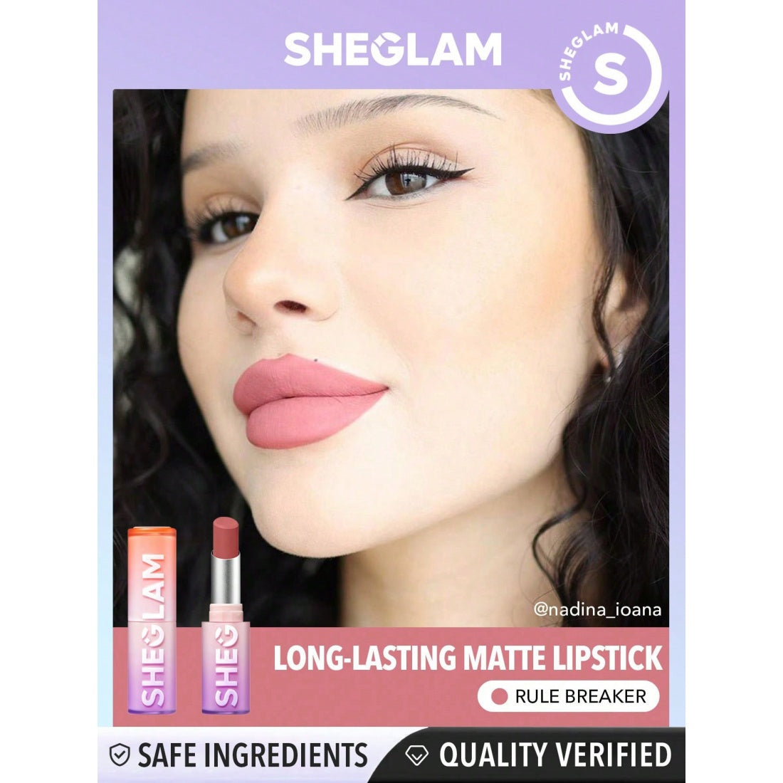 SHEGLAM Dynamatte Boom Langhoudende Matte Lipstick-100 Rule Breaker