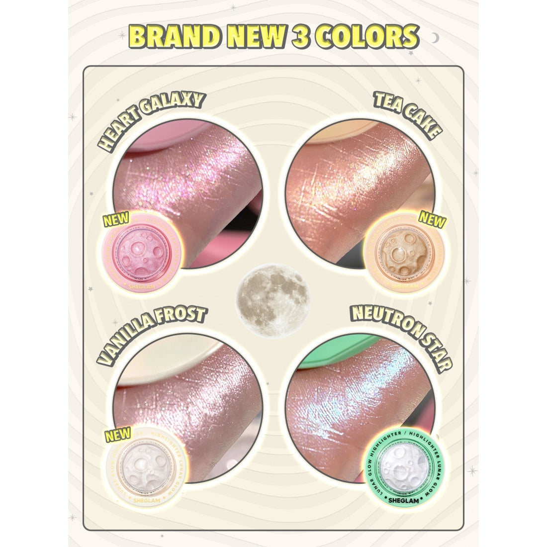 SHEGLAM Lunar Glow Highlighter-01 Vanilla Frost
