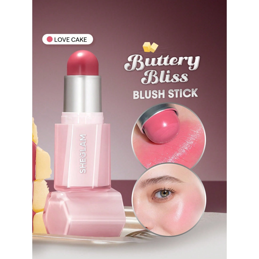 SHEGLAM Buttery Bliss Blush Stick-001 Love Cake